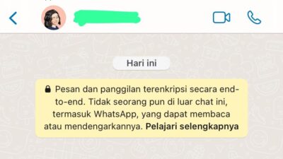 Apa Itu Enkripsi End to End pada WhatsApp