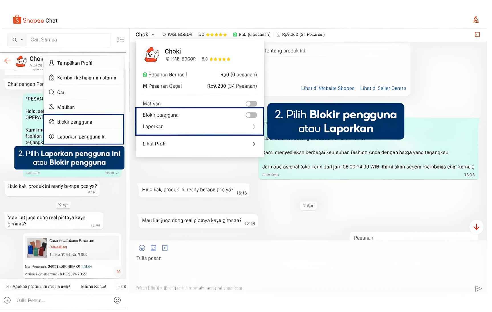 Cara Blokir Pembeli di Shopee