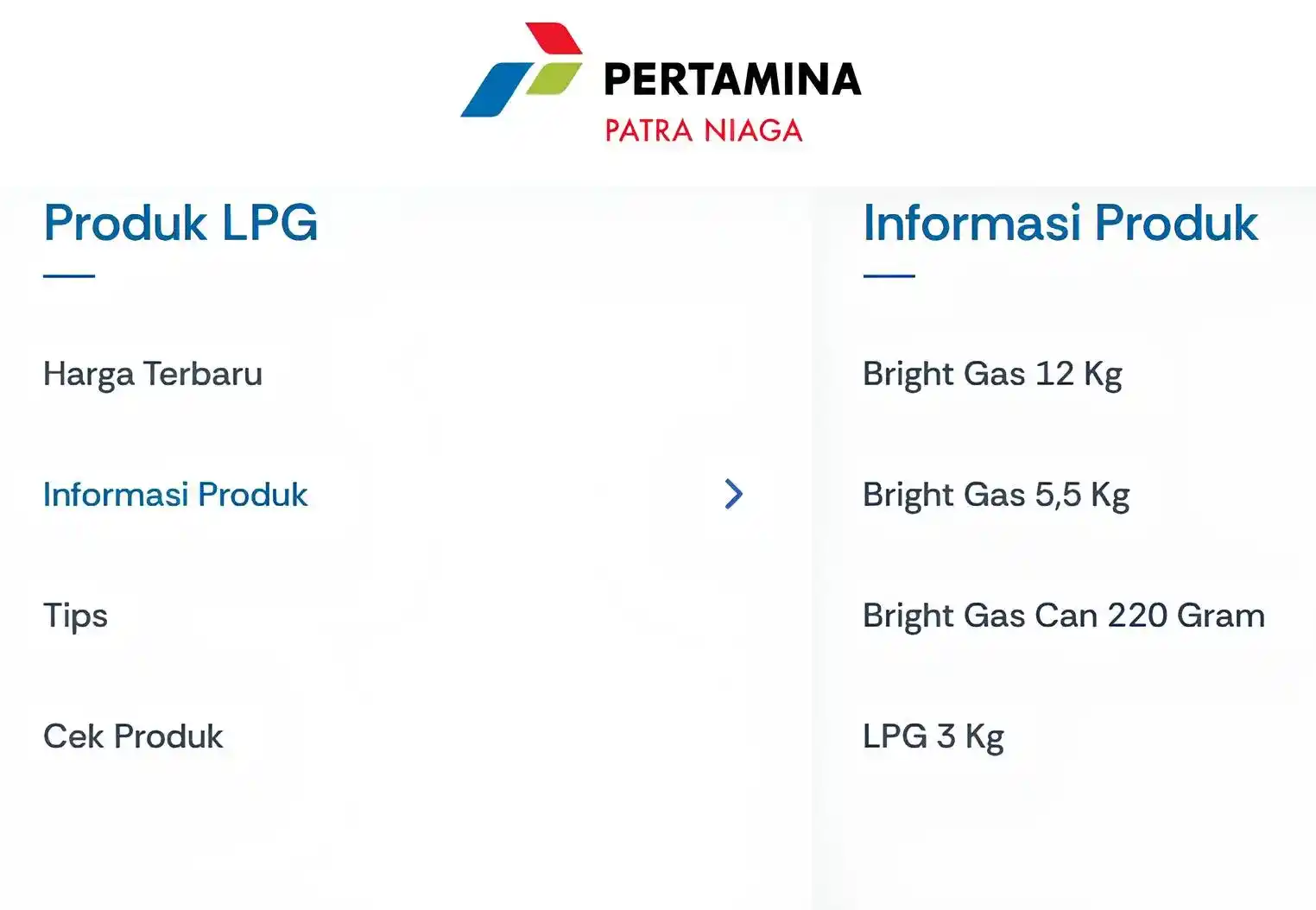 produk gas lpg